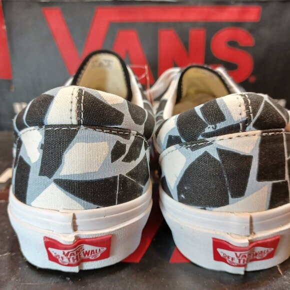 Vans Men's 7/Women's 8.5 Mosaic Black Blue White Checkerboard Canvas VN0A54F19M1 - Picture 10 of 12